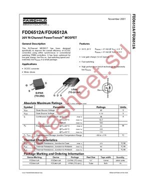 FDD6512A datasheet  